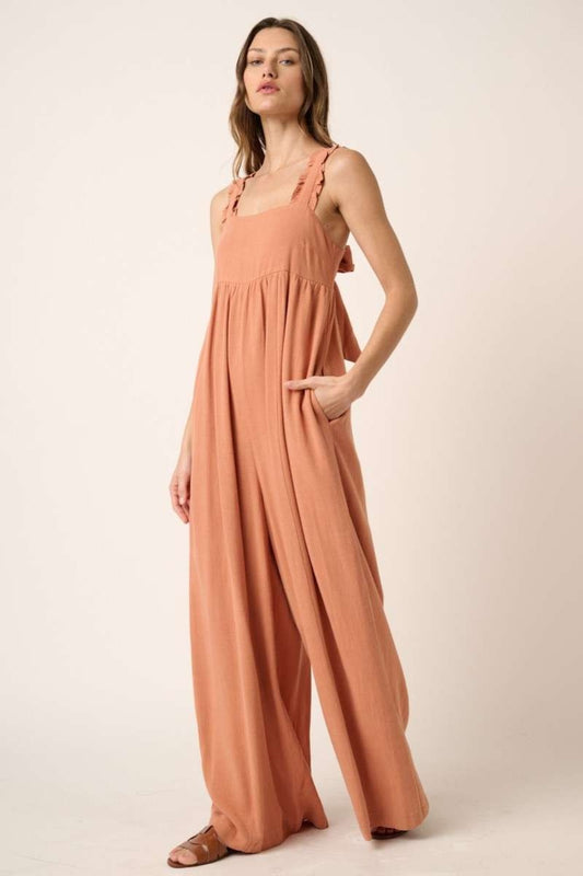 Sophisticated Sleeveless Wide Leg Jumpsuit by Mittoshop