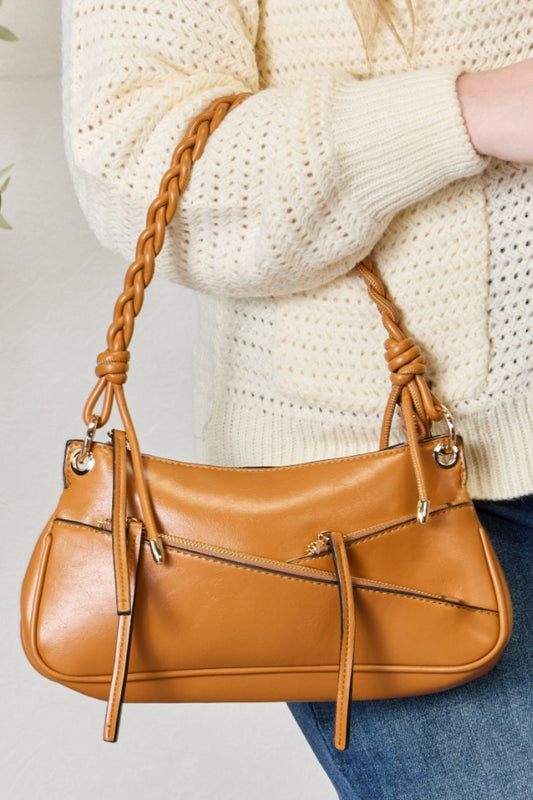 Fashionable Braided Strap Shoulder Bag by Shomico